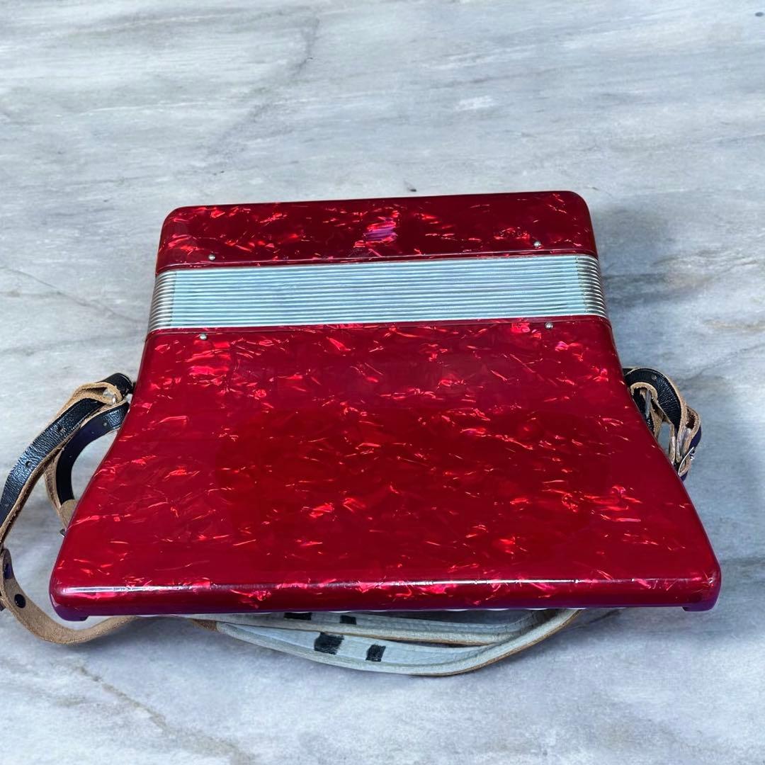 大幅メンテ完了】トンボ ソプラノアコーディオン KA-27S 赤（即演奏可