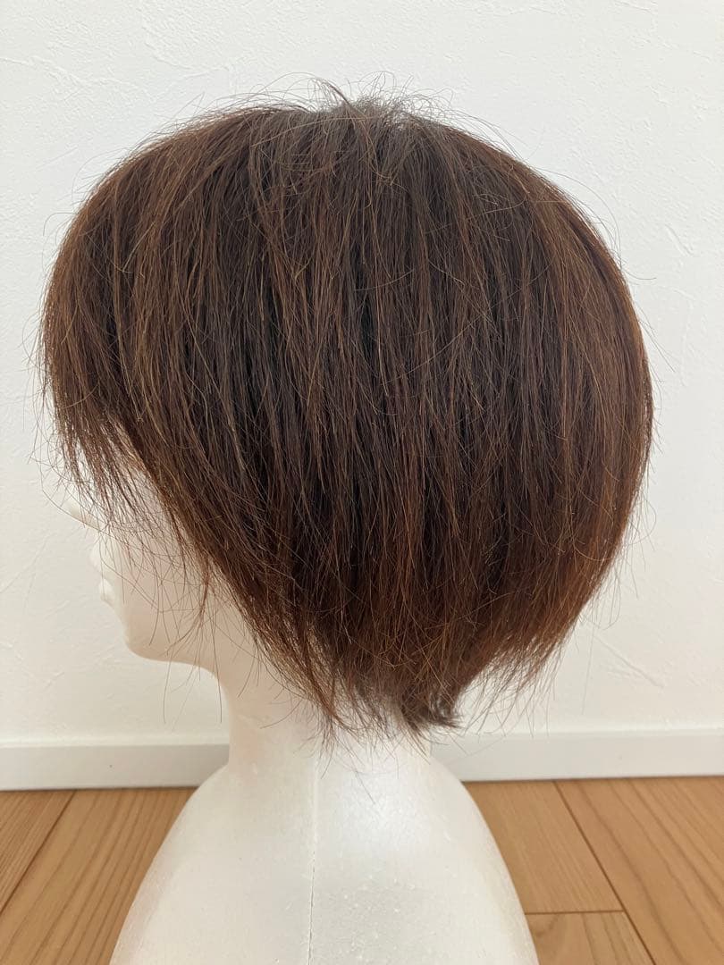 【お値下げ】医療用　フルウィッグ　人毛100％　ダークブラウン