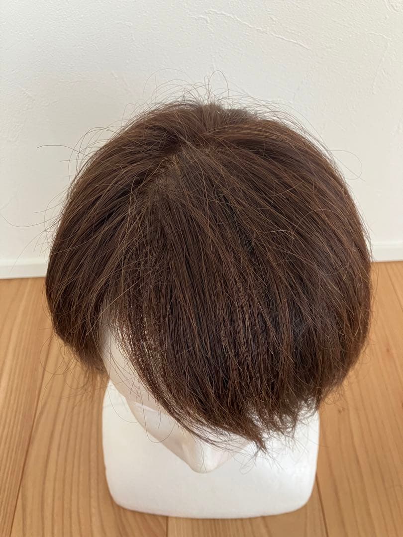 【お値下げ】医療用　フルウィッグ　人毛100％　ダークブラウン