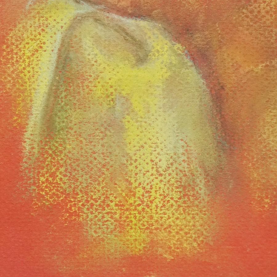 永島公子 パステル画 人物画 絵画 肉筆 額装 美術 芸術 美術品 アート