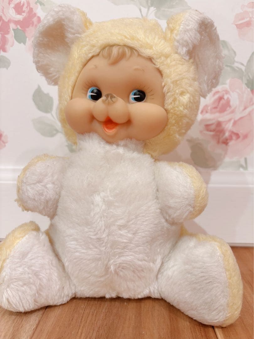vintage ラシュトンRushtonハッピーベア　ラバーフェイスドール