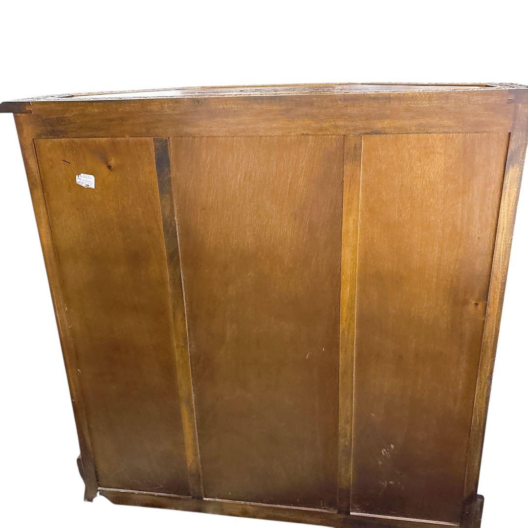 アンティーク 彫刻 チェスト 引き出し 4段 サイドボード キャビネット