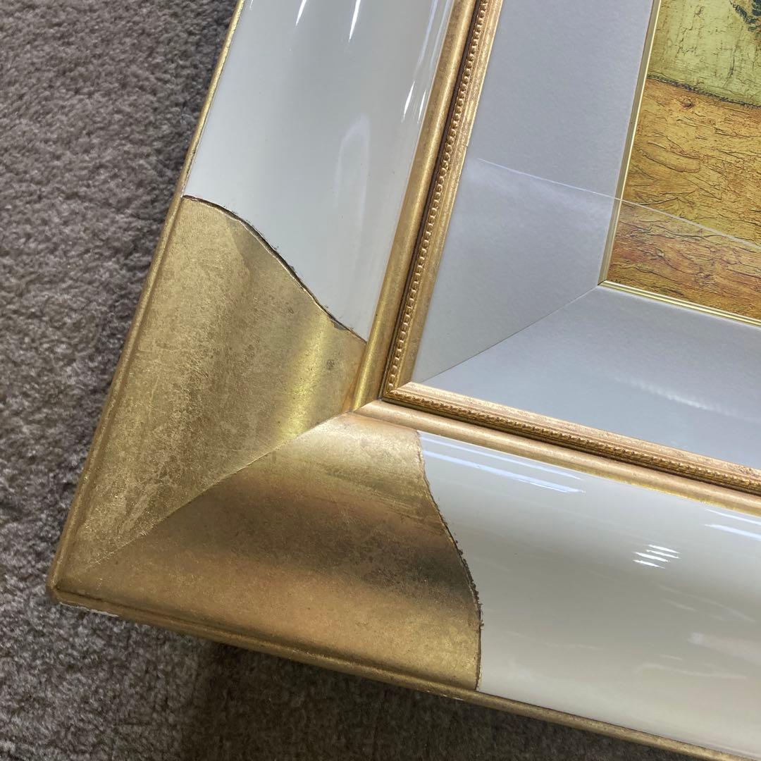 ゴッホ ひまわり 豪華白金 額装済み 70cm x 60cm