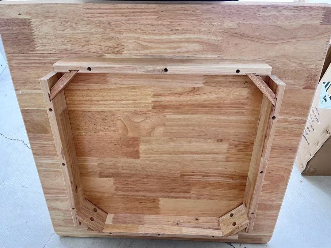 ダイニングテーブル オック無垢木製カフェテーブル 2人 4人掛け 高め