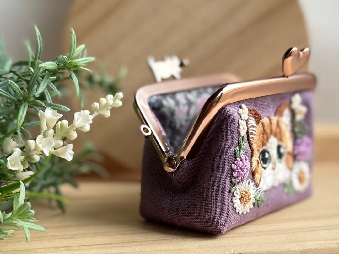 うさこ様　手刺繍猫のがま口　3点