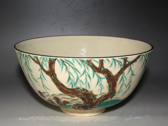 千家十職永楽善五郎 仁清写柳千鳥菓子鉢 裏千家淡々斎花押