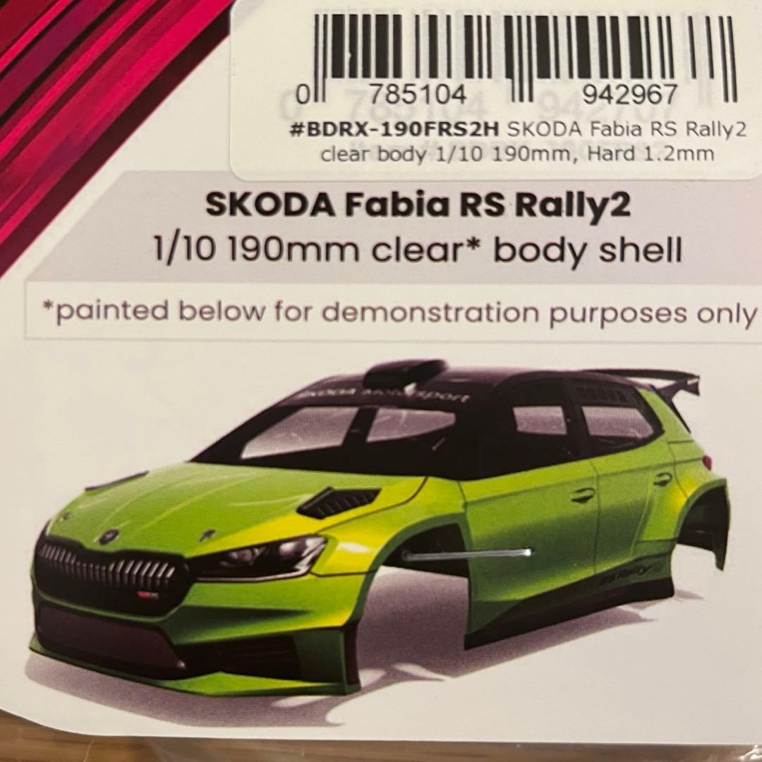 SKODA Fabia RS Rally2 1/10 ボディ