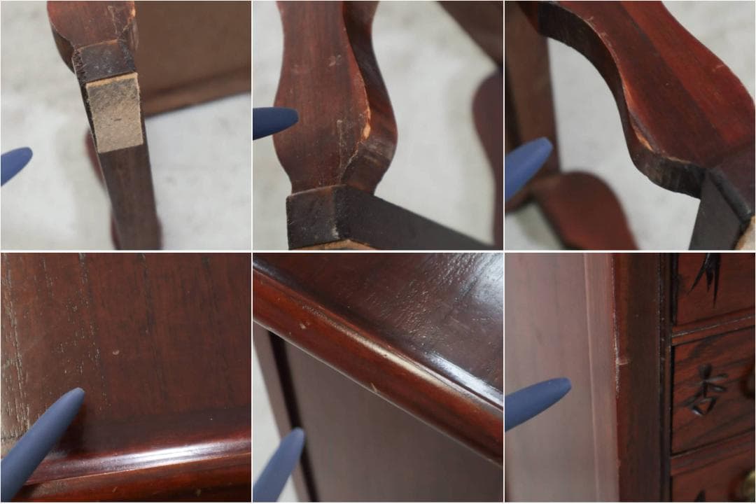 李朝家具 魚錠前付き 彫文字 ヤクジャン 薬箪笥 小引き出し 韓国朝鮮 古