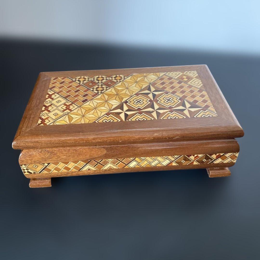 寄木細工 アクセサリーボックス ダイヤ型 宝石箱 小寄木 箱根 - メルカリ