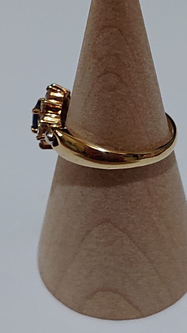 k18 pt900コンビフラワーモチーフリング