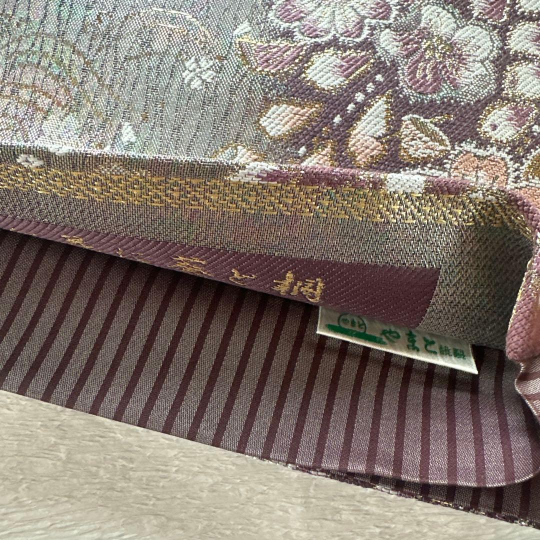 螺鈿がきらり風に揺れる辻が花 きものやまと 正絹六通袋帯