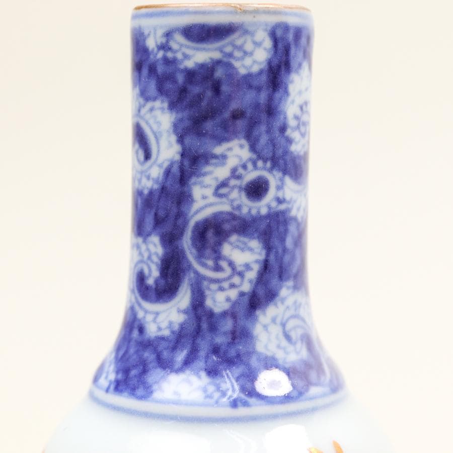 錦手捻祥瑞徳利 一対 酒器 酒注 花生け 収納箱