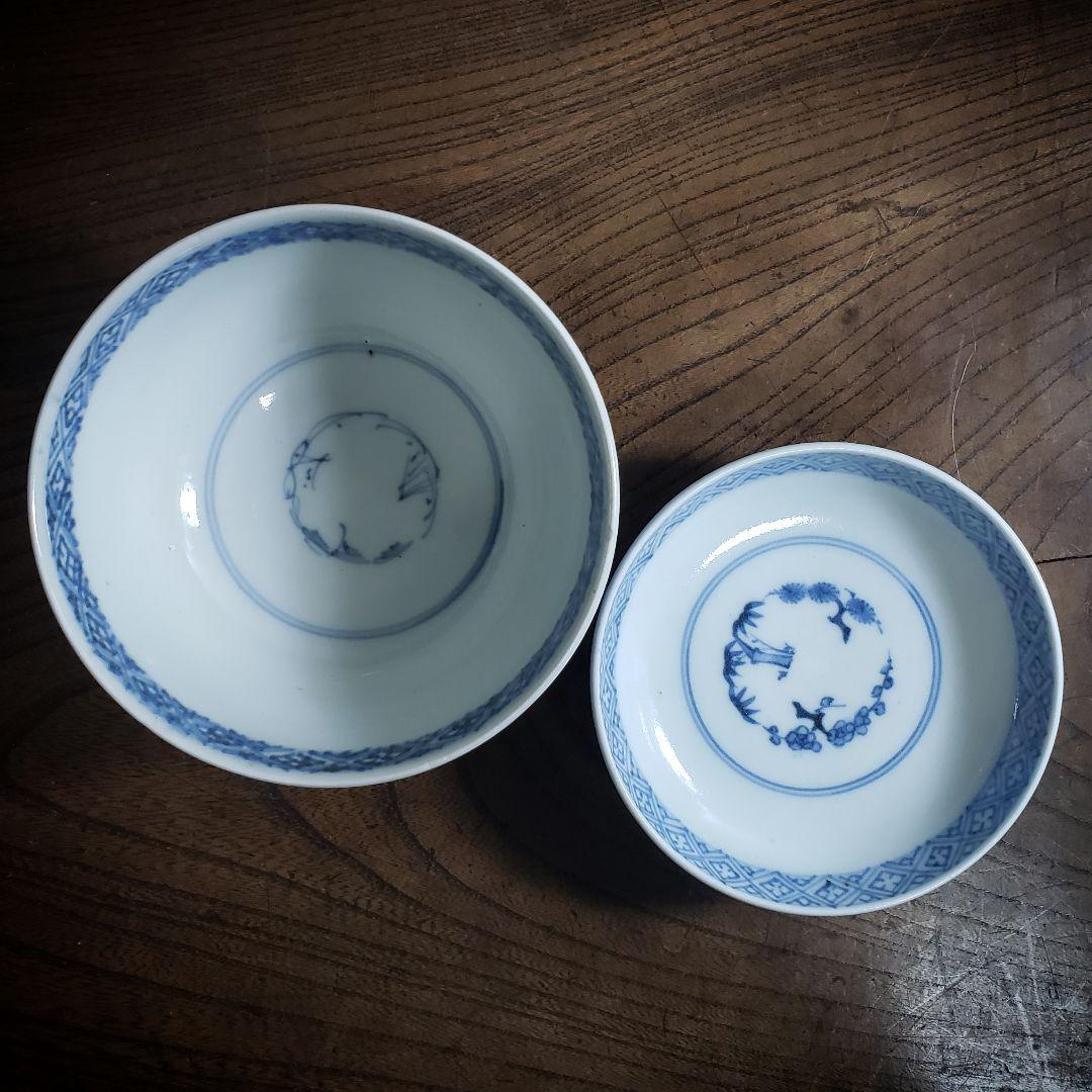 蓋物 蛸唐草 染付 松竹梅 古伊万里 訳あり