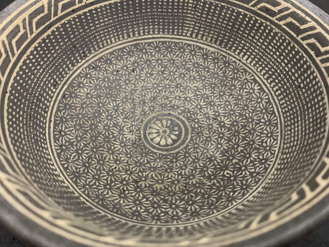 茶道具 新羅土器 神羅窯 土器茶碗 柳 茶碗 茶器 土器 共箱 - 工芸品一