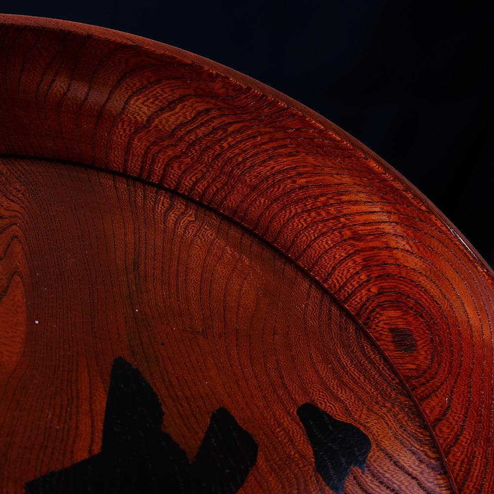 未使用 春正派 塗師 酒井半峰 松 無古今色 共布 栞 煎茶盆 直径28㎝