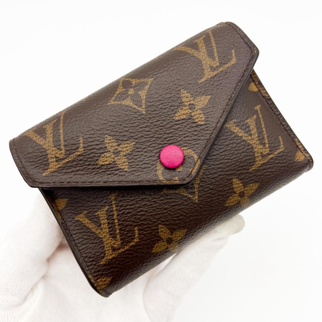 美品】ヴィトン モノグラム ポルトフォイユ ヴィクトリーヌ フューシャ