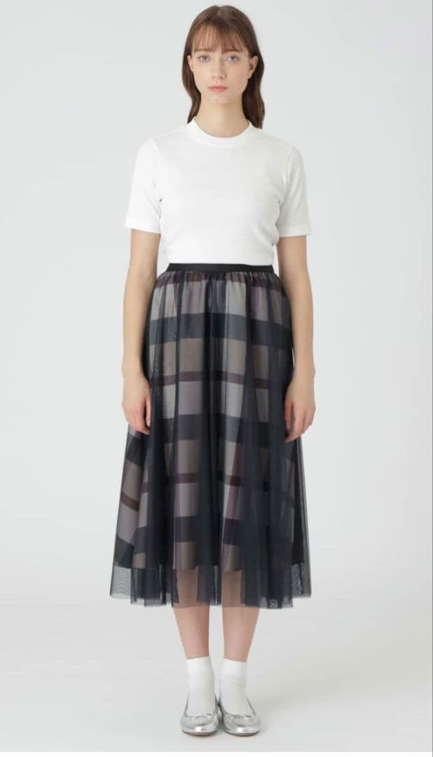 BLUELABELCRESTBRIDGE現行商品チェックチュールスカート