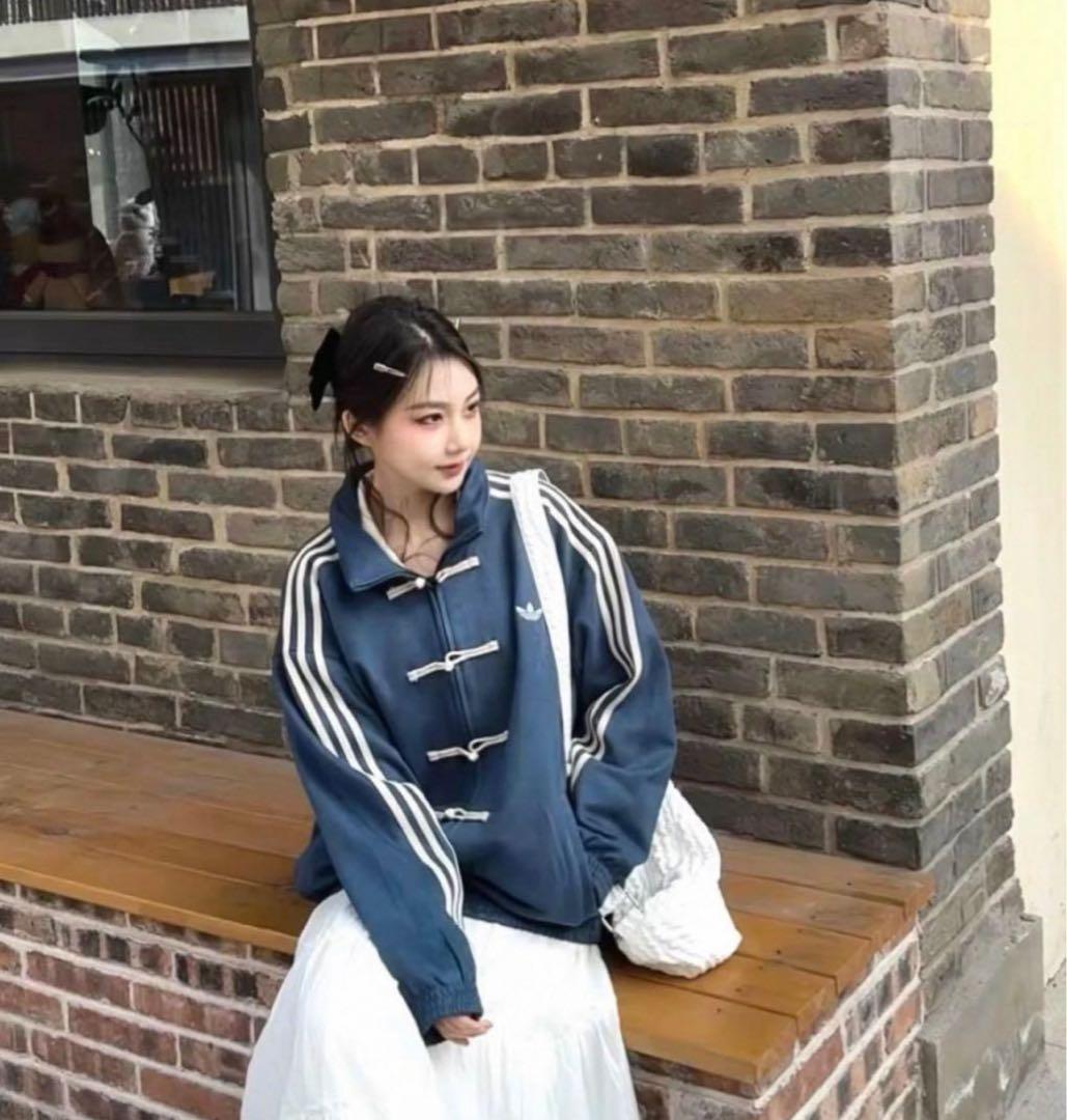 adidas アディダス 中国限定 巳年チャイナトラックジャケット ネイビーM