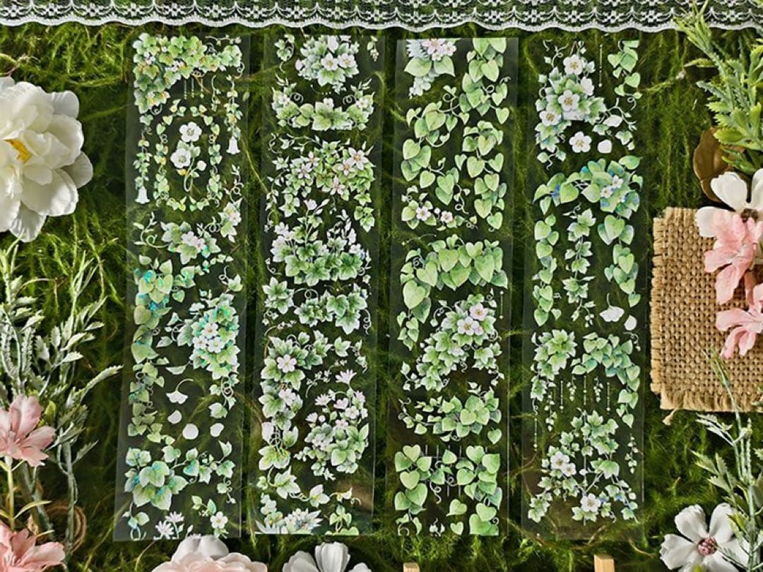 新七天《藤上花》海外マスキングテープ　マステ 【2569】