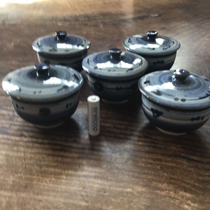 熊野古青 染付福の神 湯呑五客 九谷焼 - メルカリ