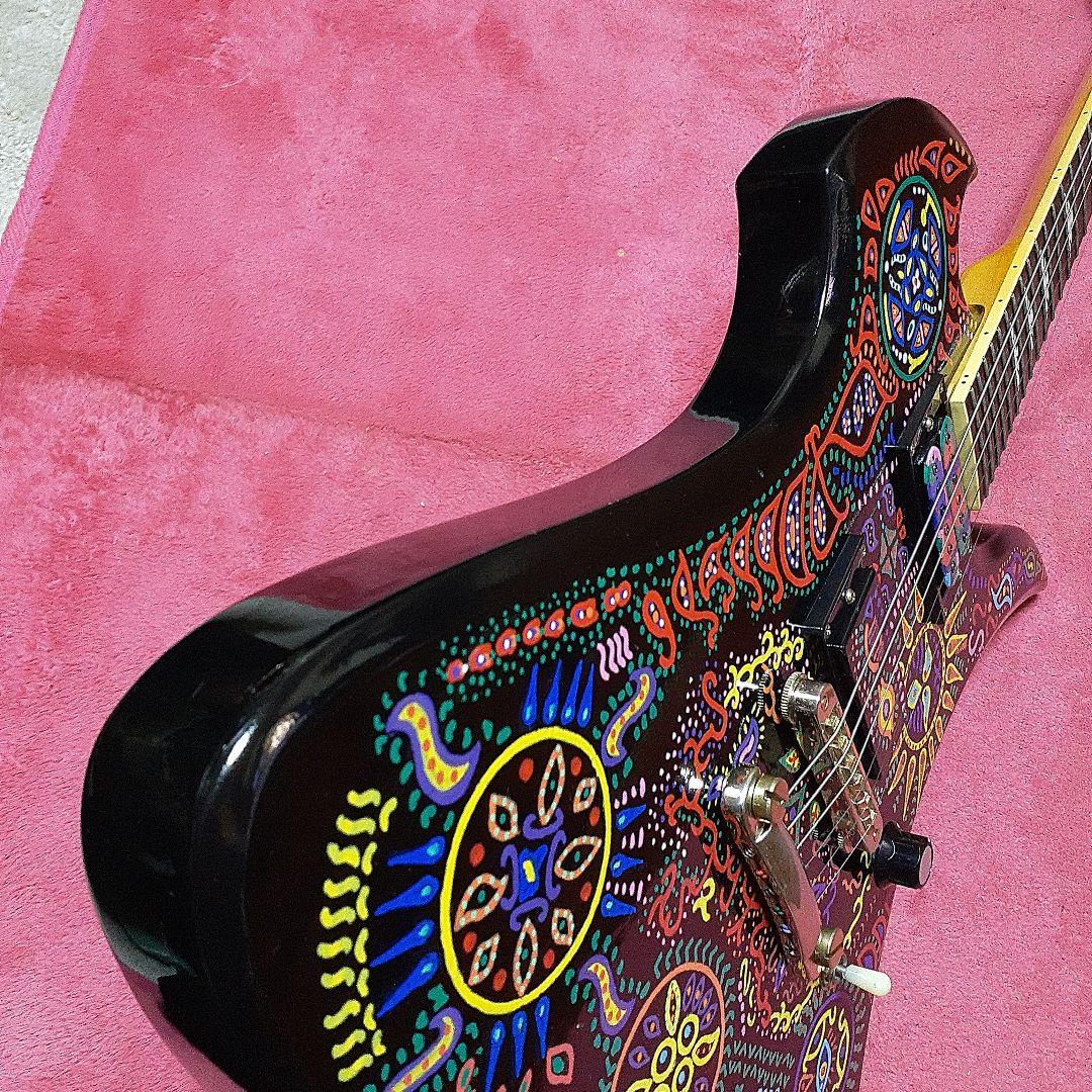 【良・美品】サイケペイント・hideモデル。モッキンバードエレキギター。