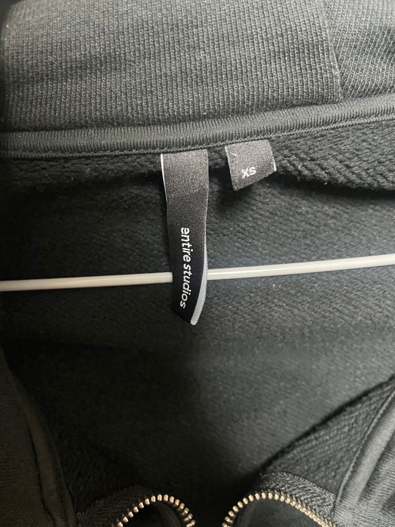 entire studios 黒 ジップアップパーカー XS