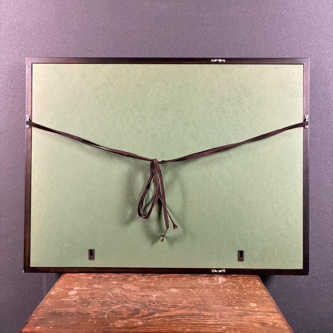 井堂雅夫「神々の住む島」木版画 直筆サイン入り 1993年 額縁入り 沖縄