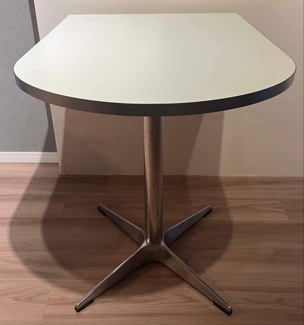 【韓国家具】 半楕円 ダイニングテーブル ホワイト