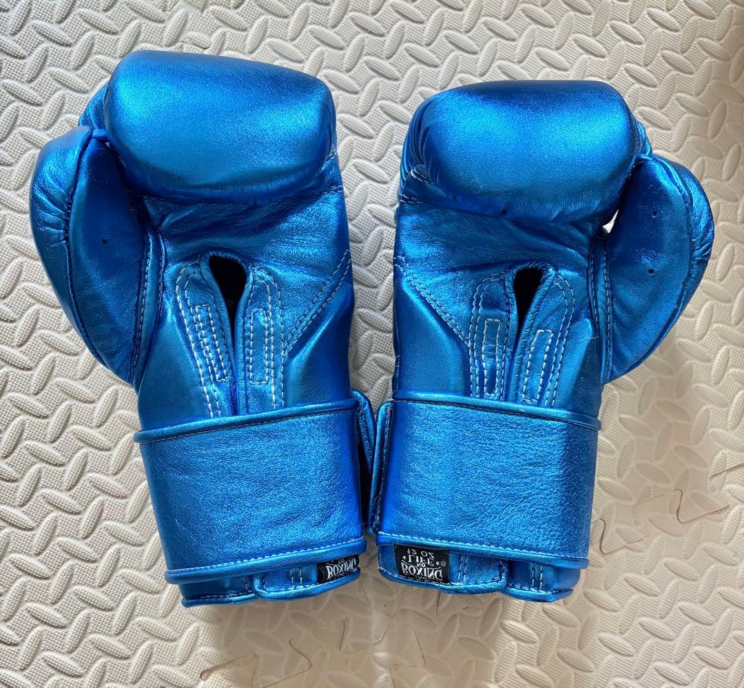 新品】NO BOXING NO LIFE トレーニンググローブメタリックブルー
