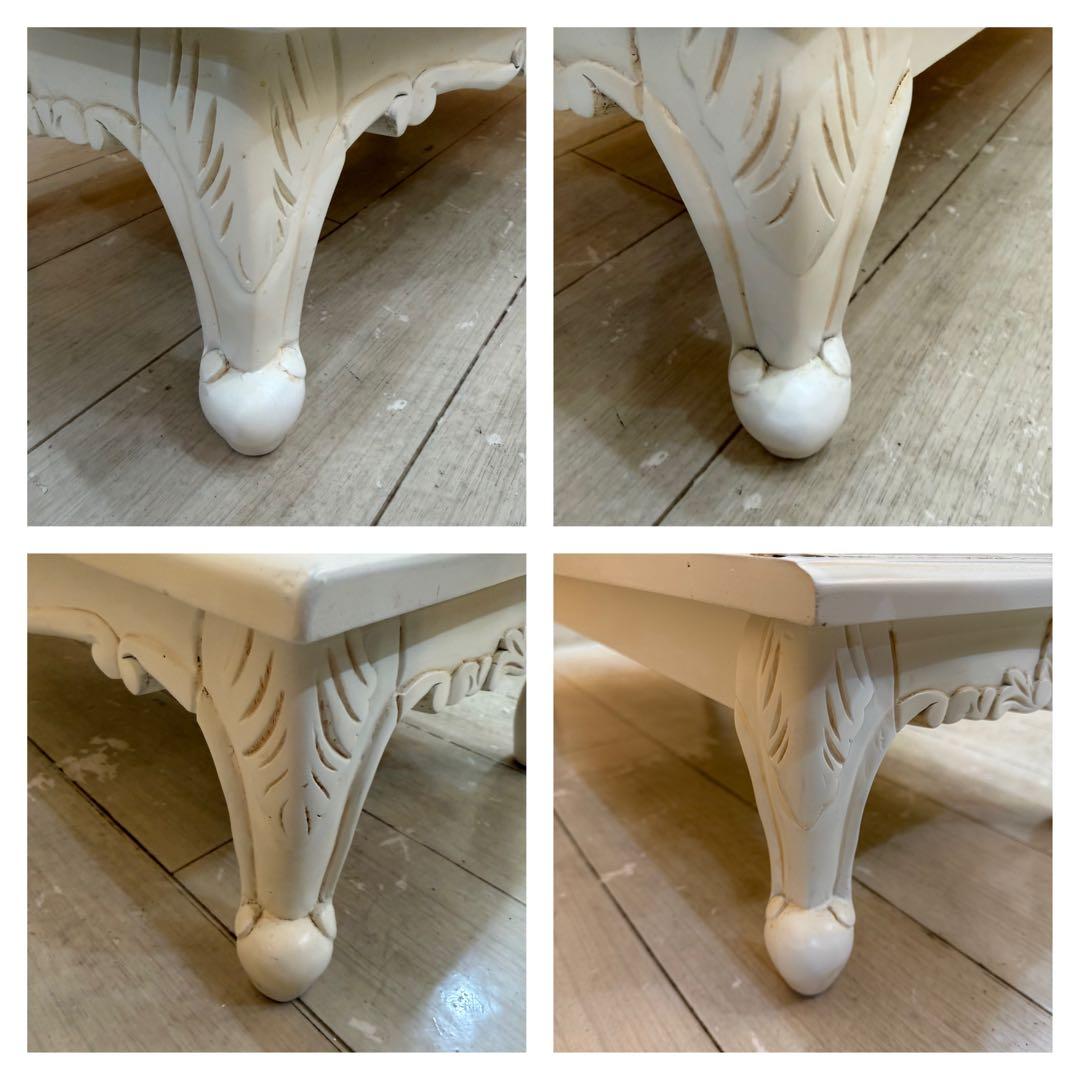 ロココ調 アンティーク風 猫脚 チェスト 4段 姫系 白家具 - メルカリ