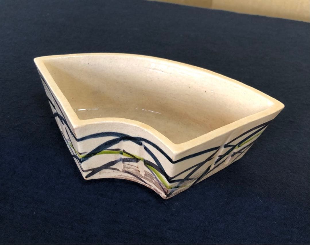 《R》懐石 扇面 向付5客 陶山造 小鉢 共箱　250725F1