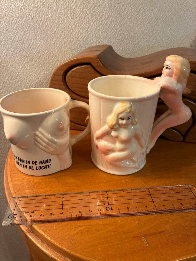 ビンテージ50s ピンナップ　マグカップ　ヌード　セクシー　グラビア　レトロ 50's ピンナップガール マグ – SK OLDIES