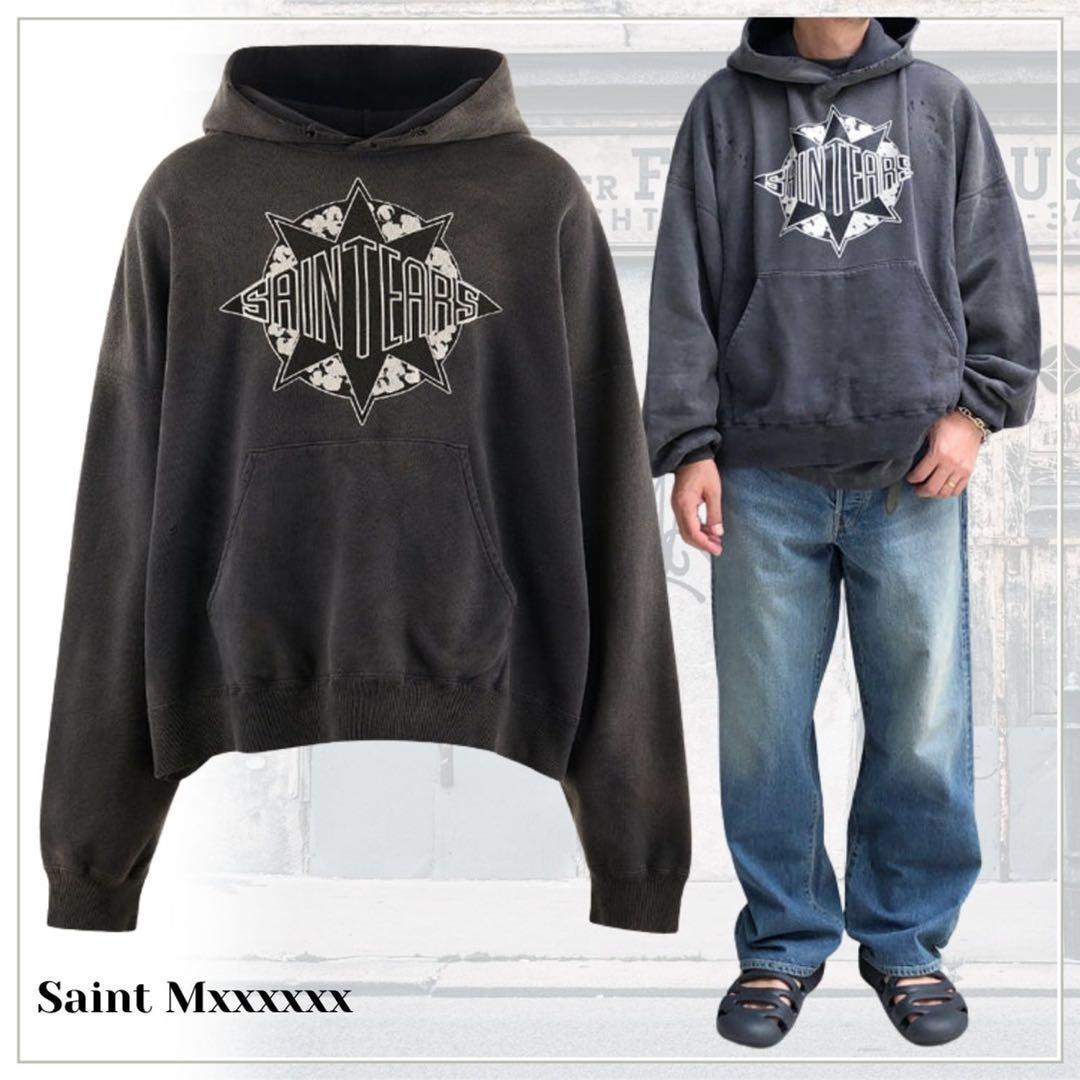 セントマイケル　デニムティアーズ　パーカー　L