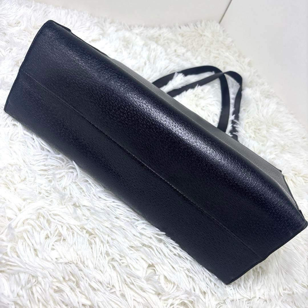 [希少無地.美品] グッチ トートバッグ　ビジネスバッグ　A4 自立　シボ革