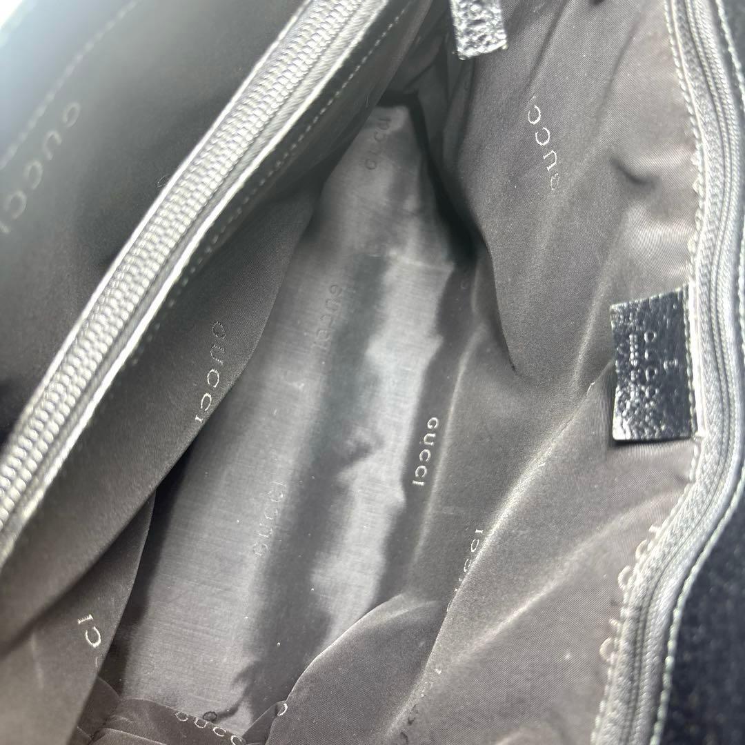 [希少無地.美品] グッチ トートバッグ　ビジネスバッグ　A4 自立　シボ革