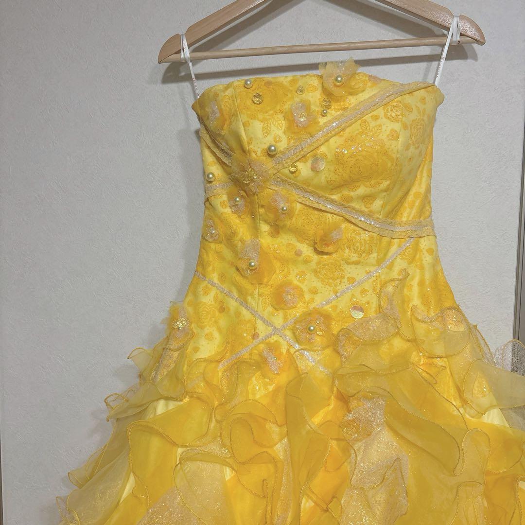 yellow dress 約9号 約Mサイズ(ウエディング結婚式発表会演奏会