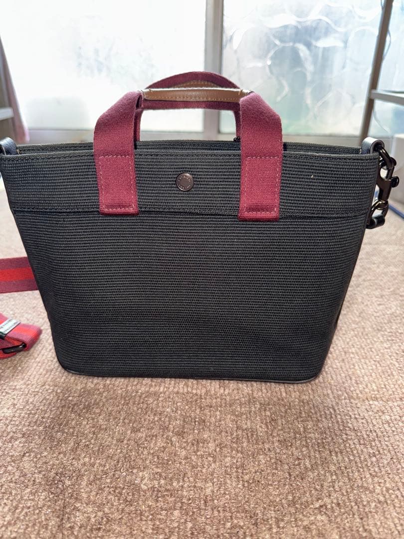 COACH ショルダーバッグ ブラック/バーガンディ