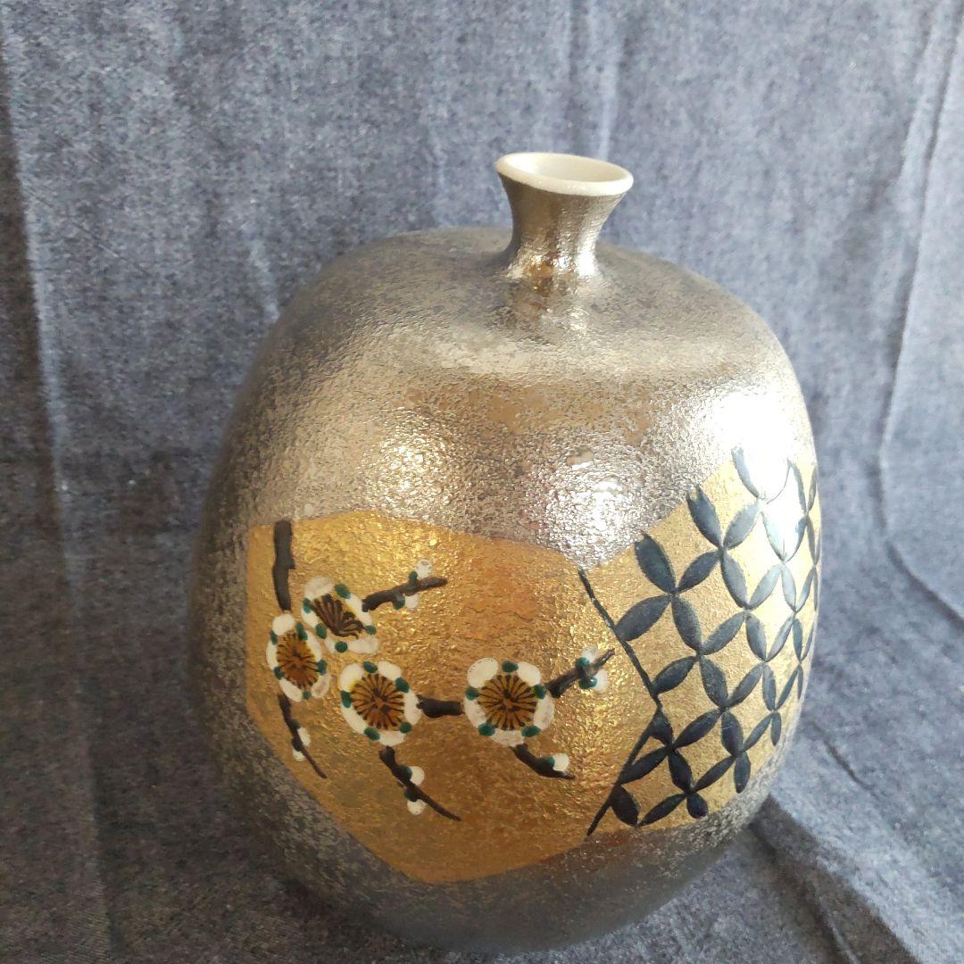 九谷博峰 花瓶 壺 木箱無し