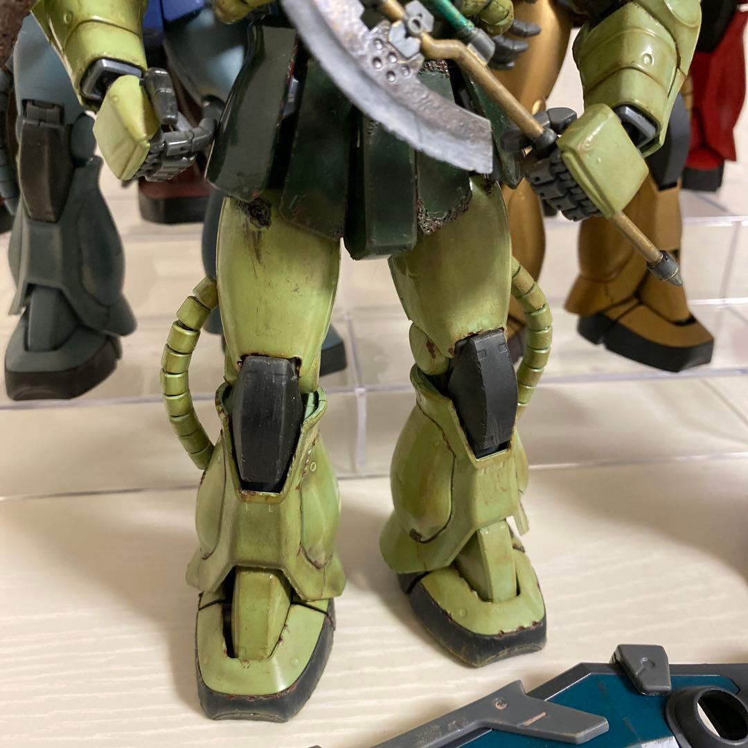 MG 1/100　ザク　ウェザリング強　11体まとめ ダメージ加工 塗装完成品