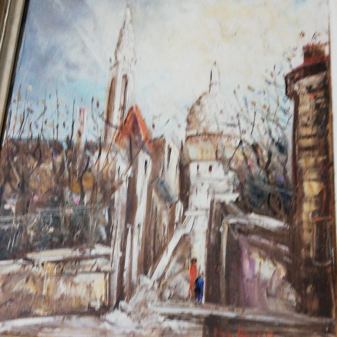 中西信雄 油絵 パリ 作者より購入品