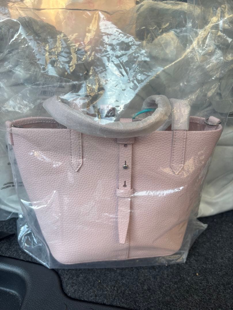 Beryl ベリル リサイクルレザーバケツバッグ ピンク