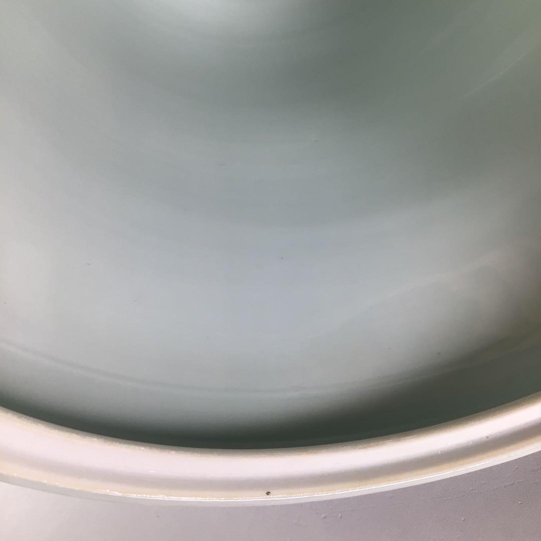 R683 水指 『石崎光四郎造』『青白磁』『末広水指』 共箱 茶道具