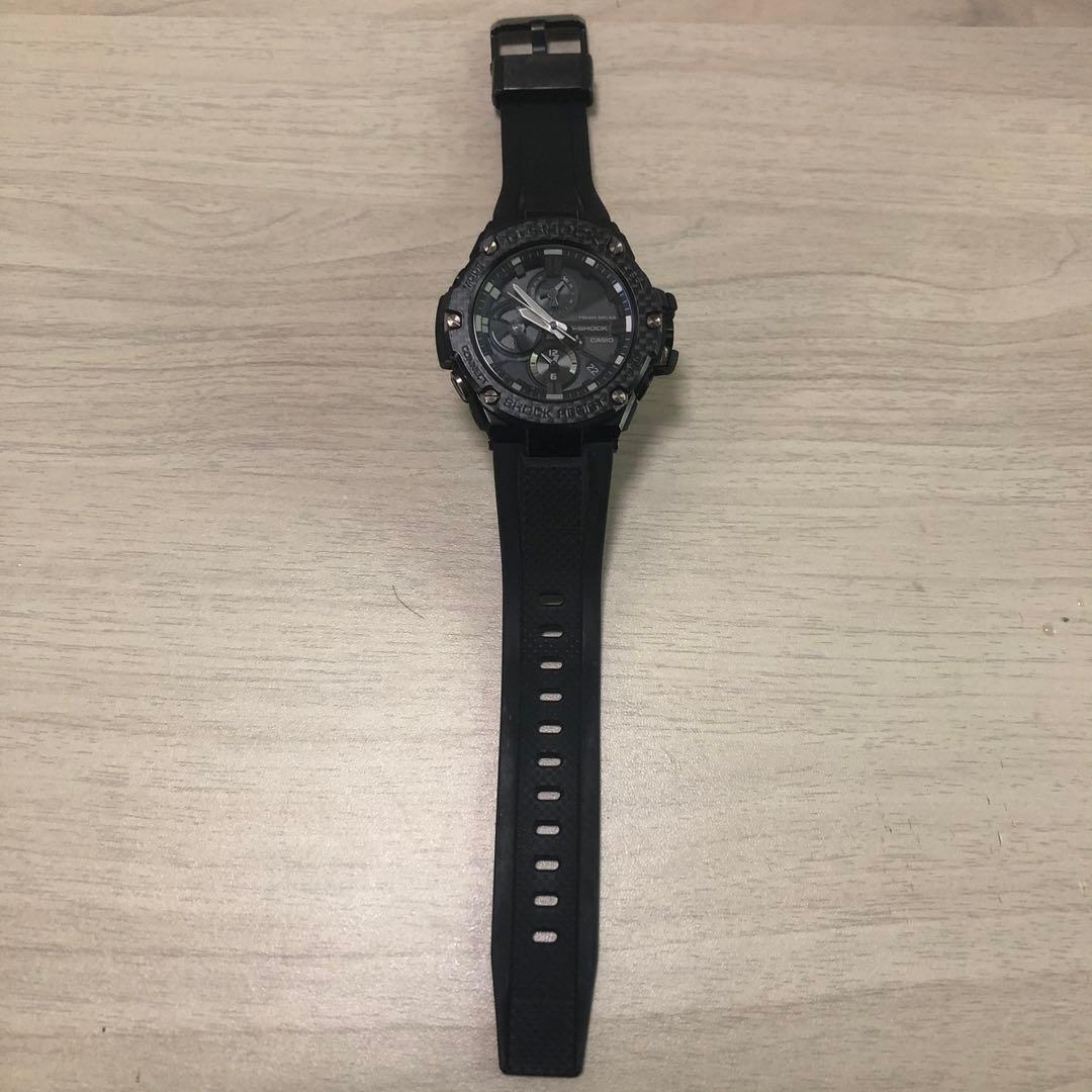 G-SHOCK カーボンブラック ラバーベルト クロノグラフ