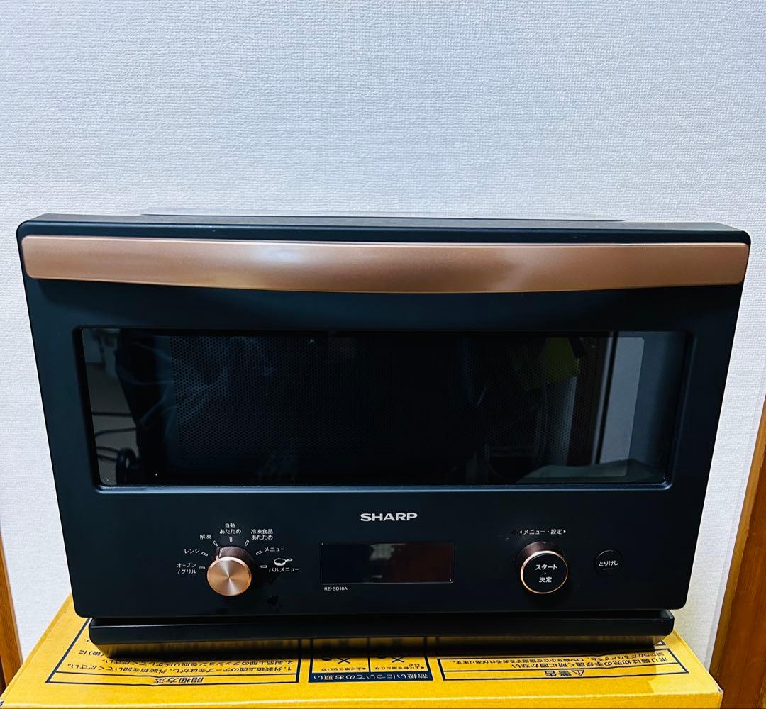 SHARP オーブンレンジ RE-SD18A ブラック ジャンク品 SHARP RE-SD18A