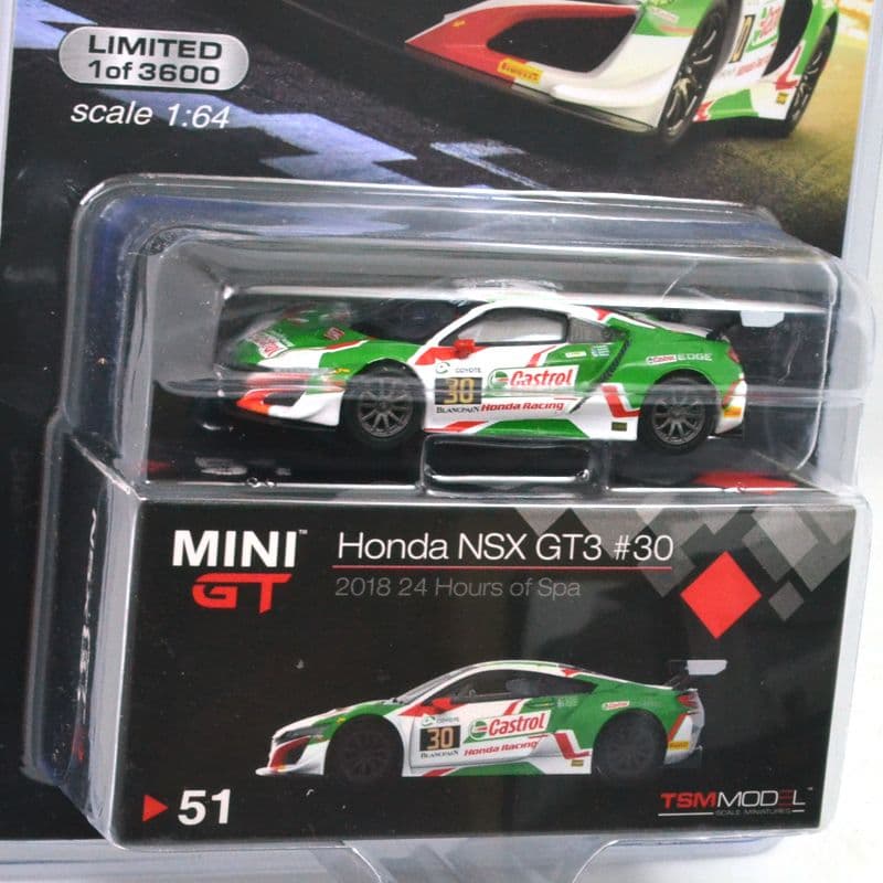 MINI GT ホンダ　NSX GT3 #30 24HR スパ　カストロール