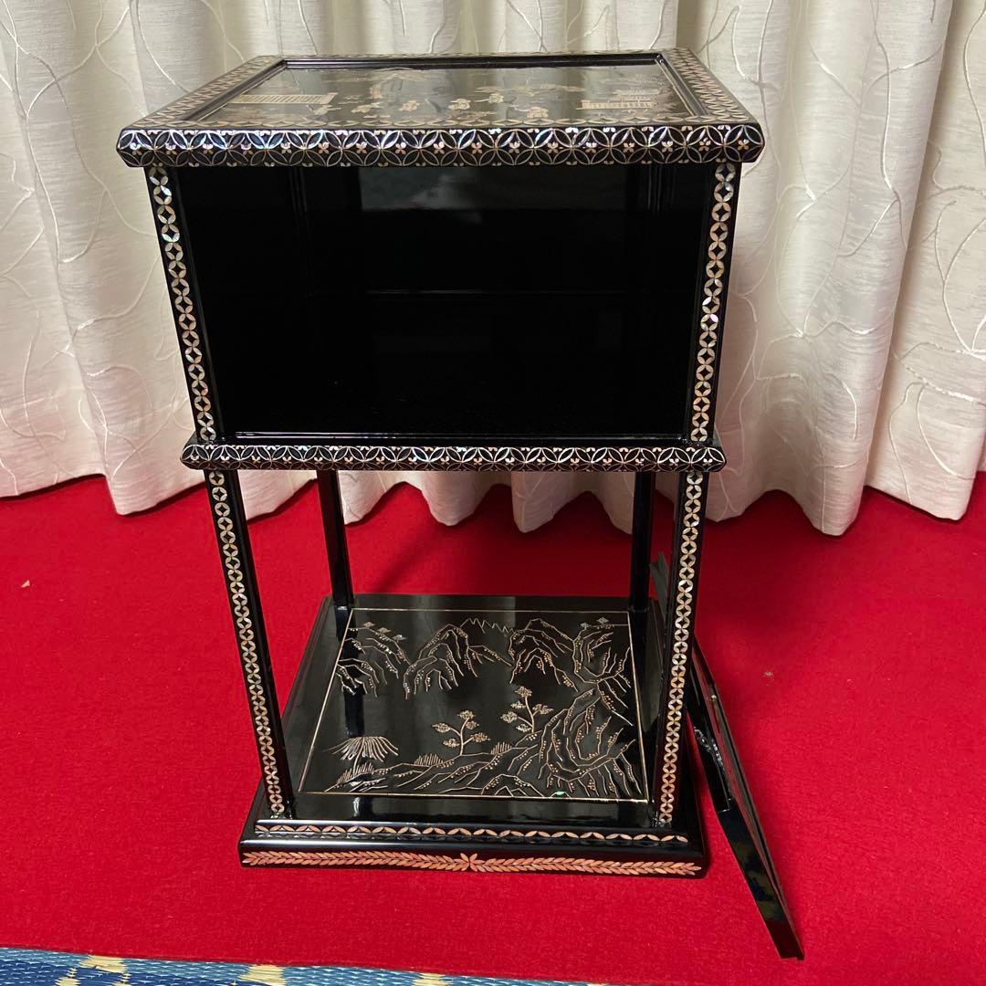 茶道具　螺鈿棚