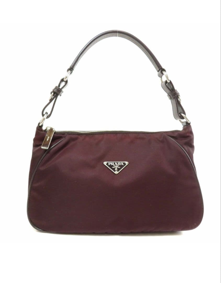 【専用ページ】　プラダ ＢＲ2806 ロゴプレート ハンドバッグ 　【パープル】