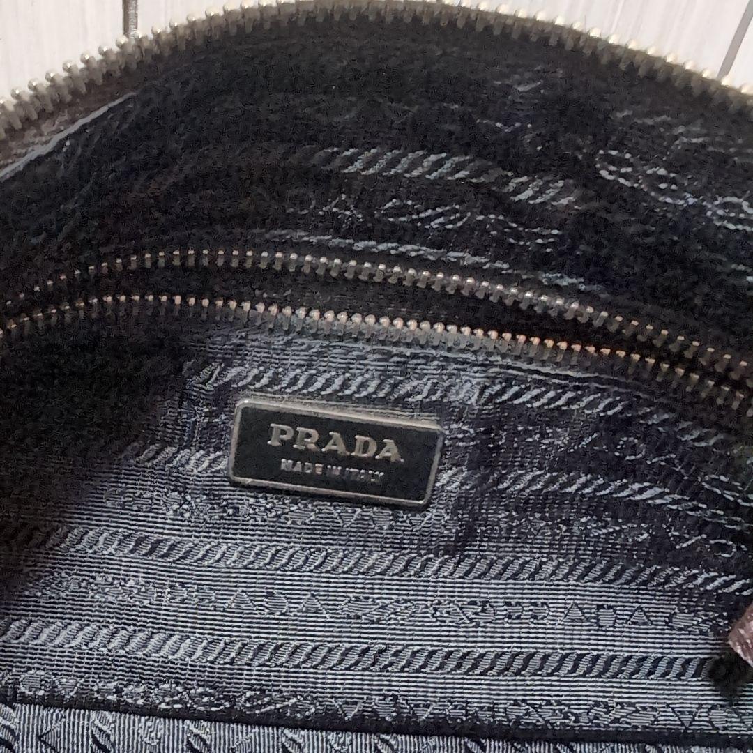 【専用ページ】　プラダ ＢＲ2806 ロゴプレート ハンドバッグ 　【パープル】