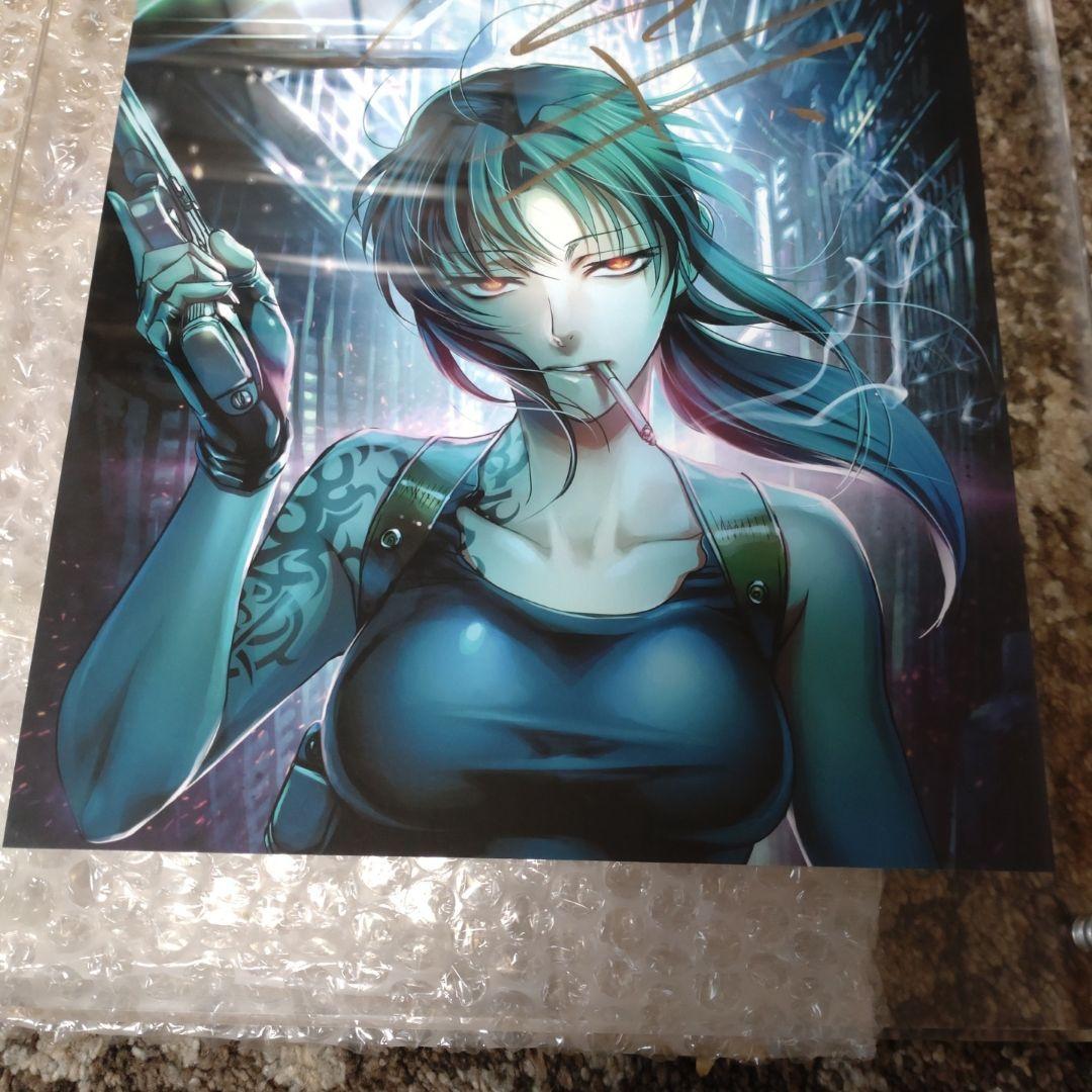 ブラックラグーン レヴィ 直筆サイン入り複製原画 BLACK LAGOON