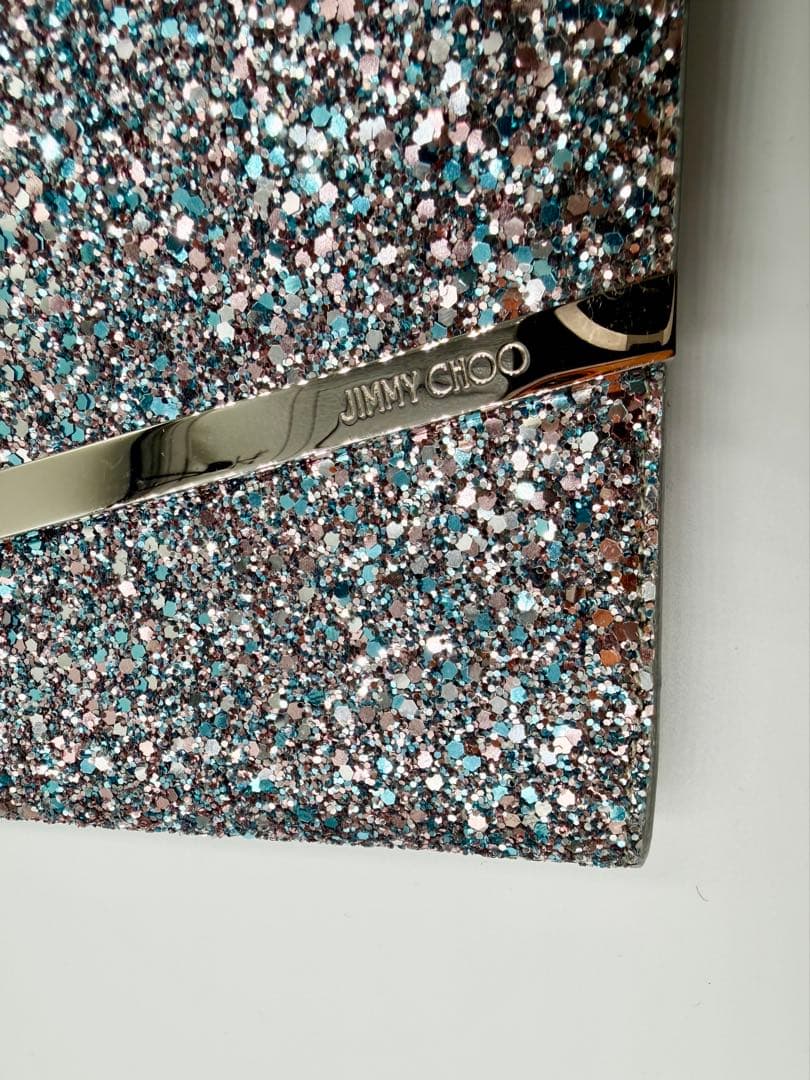 ⭐️tea⭐️美品 JIMMY CHOO グリッター クラッチバッグ